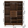 Guarda Roupa Casal Taurus 6 Portas Imbuia Rústico Vila Rica - 9