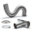 Ver imagem 1 de Kit Chaminé em Alumínio com Flexível Corrugado de 1,5Mx137mm