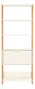 Ver imagem 2 de Estante MDF c/ 1 Porta Basculante 73cm - TW402 - Whitte/Freijo