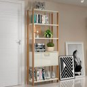 Ver imagem 1 de Estante MDF c/ 1 Porta Basculante 73cm - TW402 - Whitte/Freijo