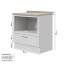 Ver imagem 5 de Balcão Planejado com Nicho para Forno com Tampo Marselha CabeCasa MadeiraOriginals Branco
