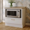 Ver imagem 1 de Balcão Planejado com Nicho para Forno com Tampo Marselha CabeCasa MadeiraOriginals Branco