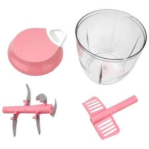 Processador e batedor manual 5 lâminas 2 em 1 Colors