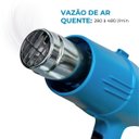 Ver imagem 7 de Soprador Térmico 2000w com 7 Acessórios 2 Temperaturas 350° 600° Cabo 1,7m Importway Iwsta