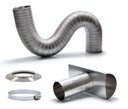 Ver imagem 1 de Kit Chaminé em Alumínio com Flexível Corrugado de 1,5mx110mm