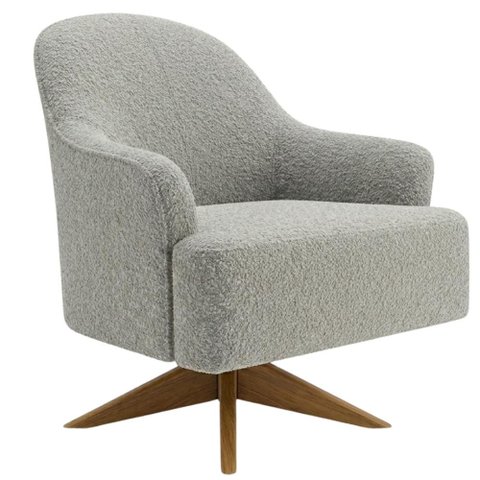 Poltrona Decorativa Naomi Base Giratoria Boucle Tce 1018 Moll