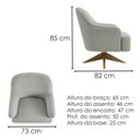 Ver imagem 3 de Poltrona Decorativa Naomi Base Giratoria Boucle Tce 1018 Moll