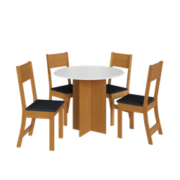 Conjunto Sala de Jantar Fidelitá Espanha 90cm com 4 Cadeiras  - 2