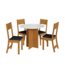 Ver imagem 2 de Conjunto Sala de Jantar Fidelitá Espanha 90cm com 4 Cadeiras