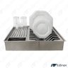 Canal Úmido Organizador Calha De Cozinha em Aço Inox 304 C/3 Módulos e Tampa - Tubrax - 5