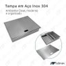 Canal Úmido Organizador Calha De Cozinha em Aço Inox 304 C/3 Módulos e Tampa - Tubrax - 2