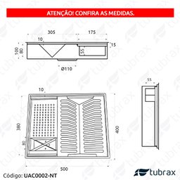 Canal Úmido Organizador Calha de Cozinha em Aço Inox 304 C/3 Módulos e Tampa - Tubrax - 4