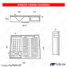 Canal Úmido Organizador Calha De Cozinha em Aço Inox 304 C/3 Módulos e Tampa - Tubrax - 3