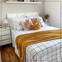 Ver imagem 3 de Kit 2 Abajur Quarto Pé Quadrado Madeira Mdf Cúpula Tradicional