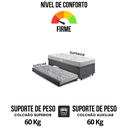 Ver imagem 7 de Bicama Box Baú Solteiro com Colchão Ecoline D23 Ecoflex Linho  88x188