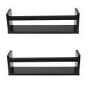 Ver imagem 2 de Porta Livros Infantil De Parede - Preto 3pç