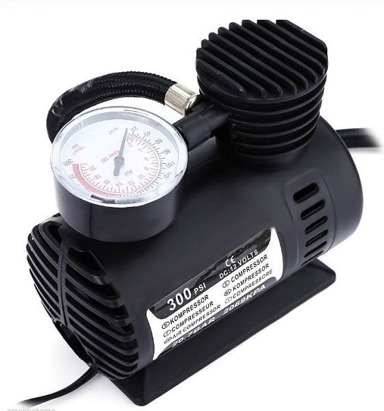 Mini Compressor Auto Mini Compressor Carro Automotivo 12v 300 Psi Portátil Pneu | MadeiraMadeira