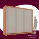 Ver imagem 6 de Guarda-Roupa Casal 100% MDF 3 Portas de Correr 4 Gavetas 6 Prateleiras e com Pés Chile Off White/Mar