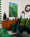 Ver imagem 2 de Quadro Canvas Floresta Rio Natureza 90x60cm Mold Branca