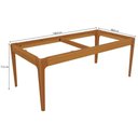 Ver imagem 6 de Conjunto Mesa Mira Premium Madeira Maciça C/ Tampo Madeirado C/ Vidro 200x100cm e 8 Cadeiras Lara