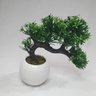 Bonsai Artificial Mini Folhas Mini Árvore Vaso De Cerâmica - 1