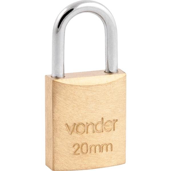 Cadeado latão 20mm haste normal - Vonder - 1