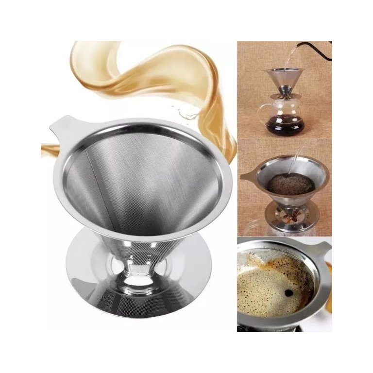Coador de Cafe Aço Inox Reutilizavel Ecologico Tamanho 101