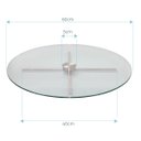 Ver imagem 2 de Centro De Mesa Giratório de Vidro e Inox304 Evolution 60cm