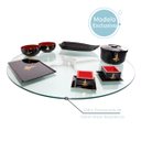 Ver imagem 3 de Centro De Mesa Giratório Vidro 10mm Inox304 Premium 60cm