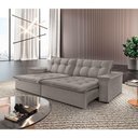Ver imagem 1 de Sofá Estilo Veludo 02 Módulos de 120m B25cm Meu Sofá Online B026 Veludo Prata