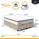 Ver imagem 4 de Cama Box Baú com Colchão de Molas Ensacadas Pillow Top Neve Queen 158 Cm