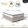 Cama Box Baú com Colchão de Molas Ensacadas Pillow Top Neve Queen 158 Cm - 4