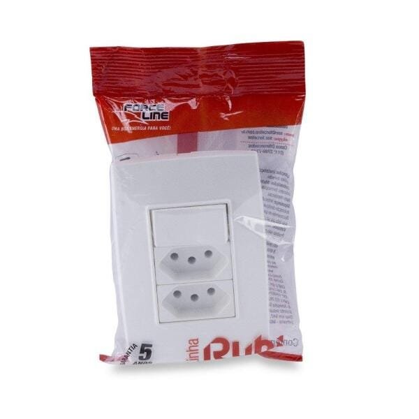 Conjunto 1 Interruptor 2 Tomadas Force Line - 6