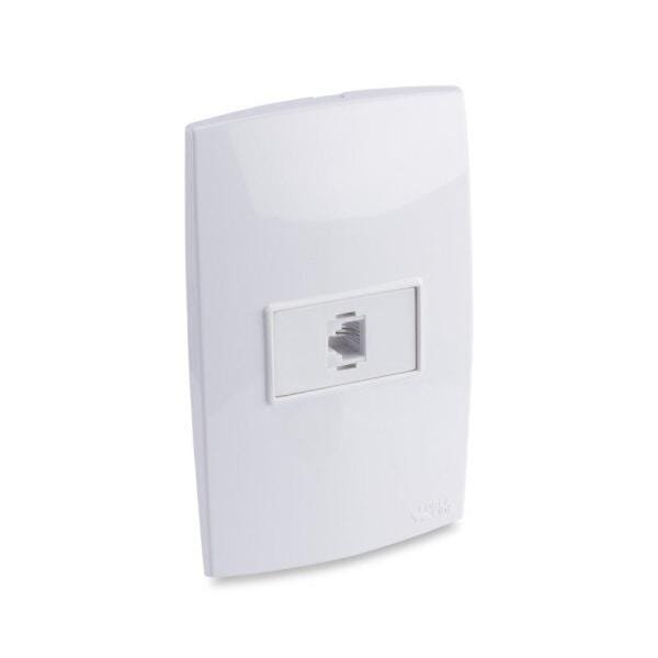 Conjunto Tomada Telefone Rj11 Force Line - 1