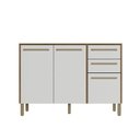 Ver imagem 2 de Balcão Multiuso para Cozinha Area Serviço Yaro 120cm Branco