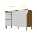 Ver imagem 5 de Balcão Multiuso para Cozinha Area Serviço Yaro 120cm Branco