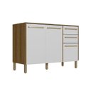 Ver imagem 3 de Balcão Multiuso para Cozinha Area Serviço Yaro 120cm Branco