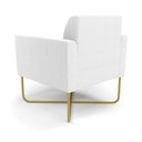 Ver imagem 6 de Poltrona Sala Base X Industrial Dourado Marisa Bouclê Off White D03 - D’Rossi