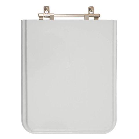 Assento Sanitário Tampa de Vaso Madeira Mdf Laqueado Square para Bacia Incepa Quadrado 6lpf - Cinza