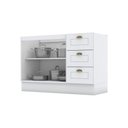 Ver imagem 4 de Balcão 03 Gavetas 02 Portas 120 Cm Nova York Henn Branco Hp