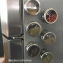 Ver imagem 2 de Porta condimentos 3 potes magnéticos com base em aço inox