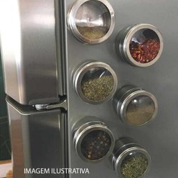 Porta condimentos 3 potes magnéticos com base em aço inox - 2