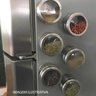 Porta condimentos 3 potes magnéticos com base em aço inox - 2