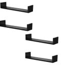 Ver imagem 1 de Prateleira Tipo U - Preto - Porta Livros de Parede C/4