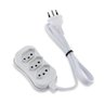 Extensão Tripolar Slim 1 Metro Branco Force Line - 1
