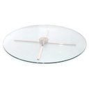 Ver imagem 1 de Centro De Mesa Giratório Vidro 10mm Inox304 Premium 70cm