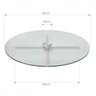 Centro De Mesa Giratório Vidro 10mm Inox304 Premium 85cm - 2