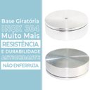 Ver imagem 5 de Centro De Mesa Giratório Vidro 8mm Inox304 Evolution 50cm