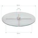 Ver imagem 2 de Centro De Mesa Giratório Vidro 8mm Inox304 Evolution 50cm