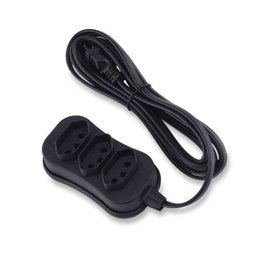Extensão Tripolar Slim 3 Metros Preto Force Line - 1